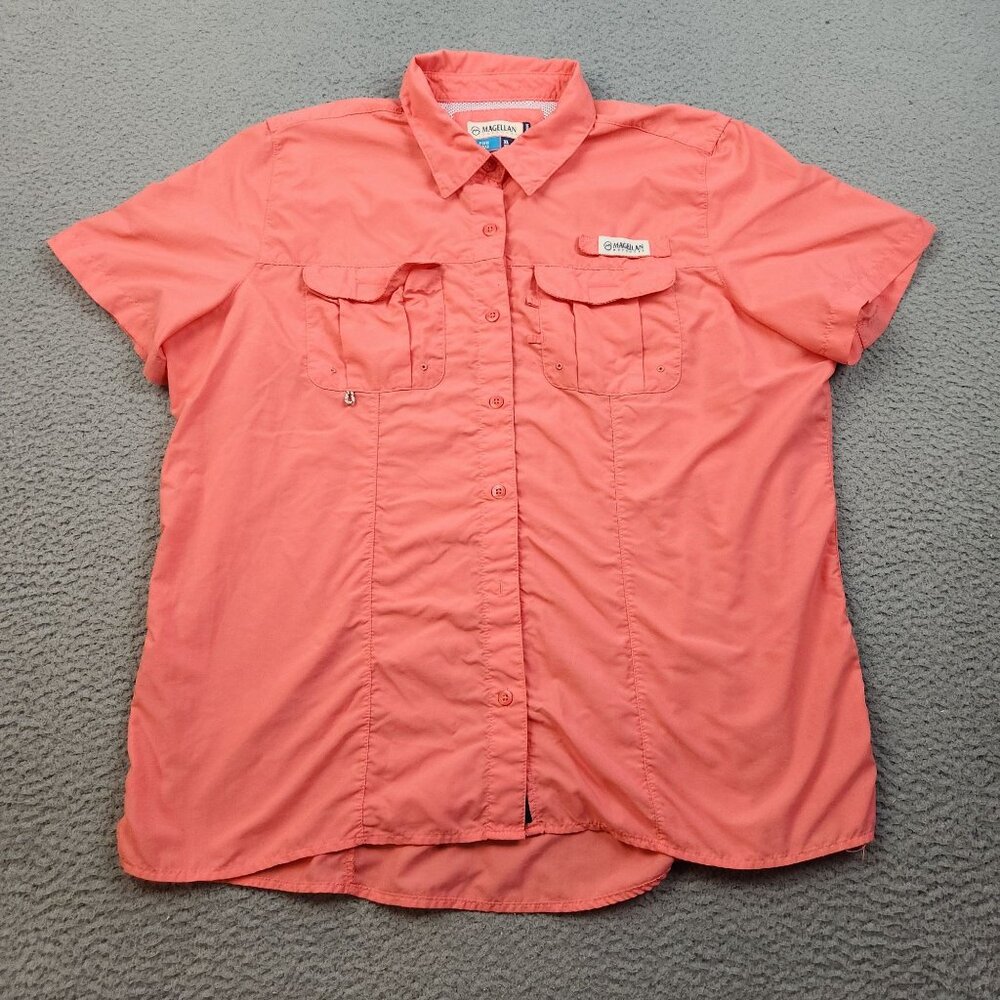 Magellan Men's Fish Gear Shirt Laguna Madre Relaxed Fit Extra Large Short Sleeve